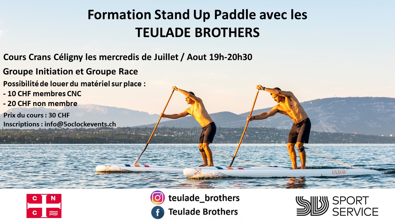 Formation paddle Cours avancé de paddle avec les frère Teulade